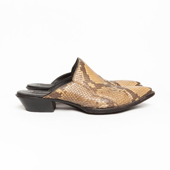 SOLD - VTG Western Snakeskin Mules by Panhandle Slim - Picture 5 of 11